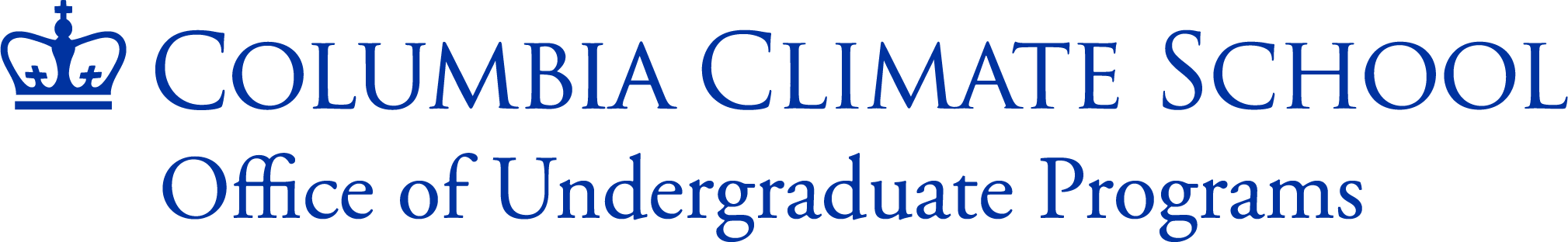 Office of Undergraduate Programs at the Climate School logo