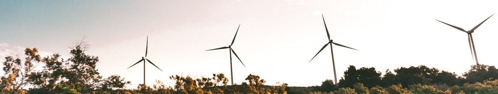 Wind turbines visible on the horizon