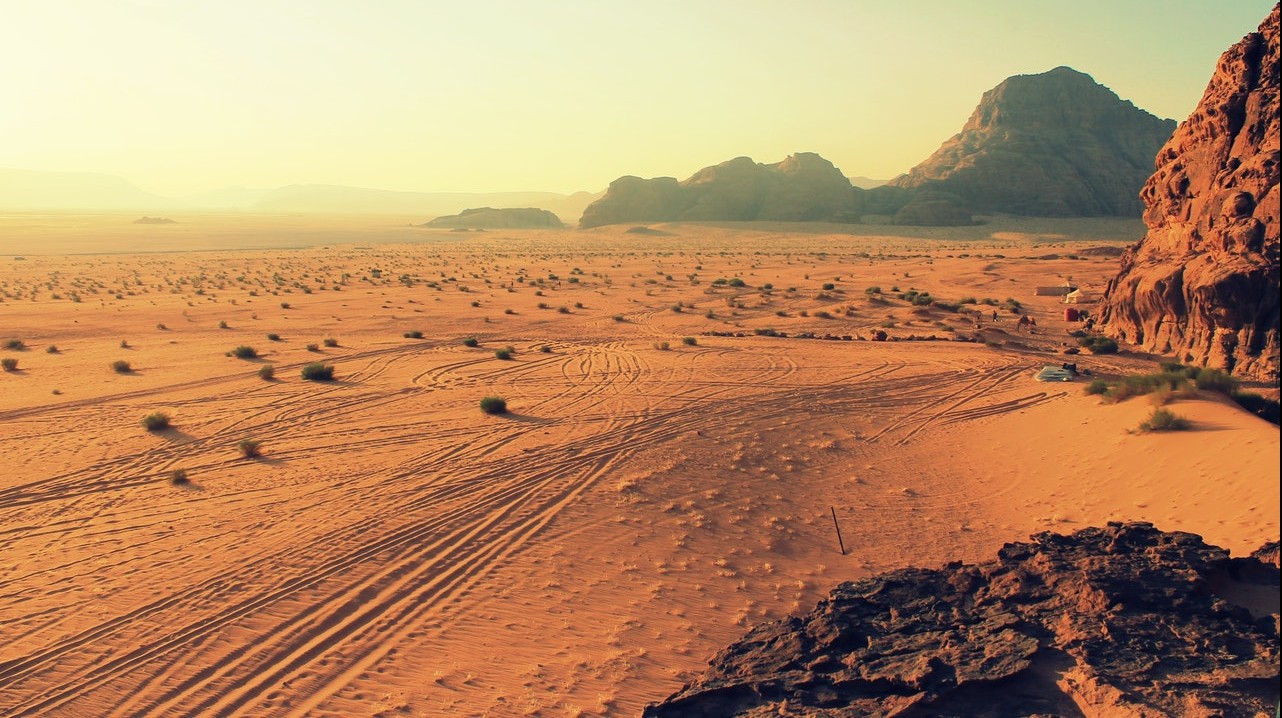 Rock formations in the desert